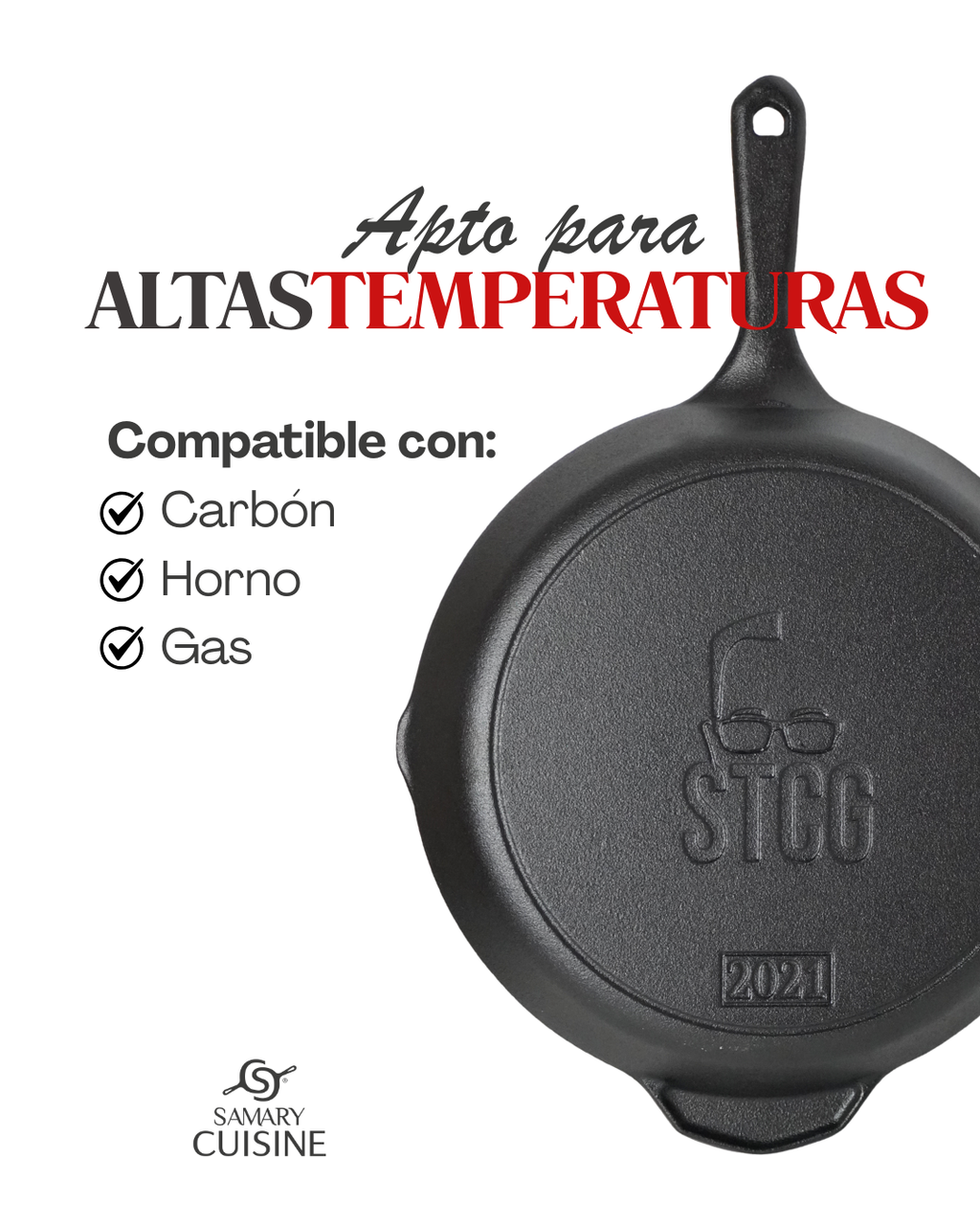 Sarten de hierro fundido STCG - SHIPPING LABEL 2 pz