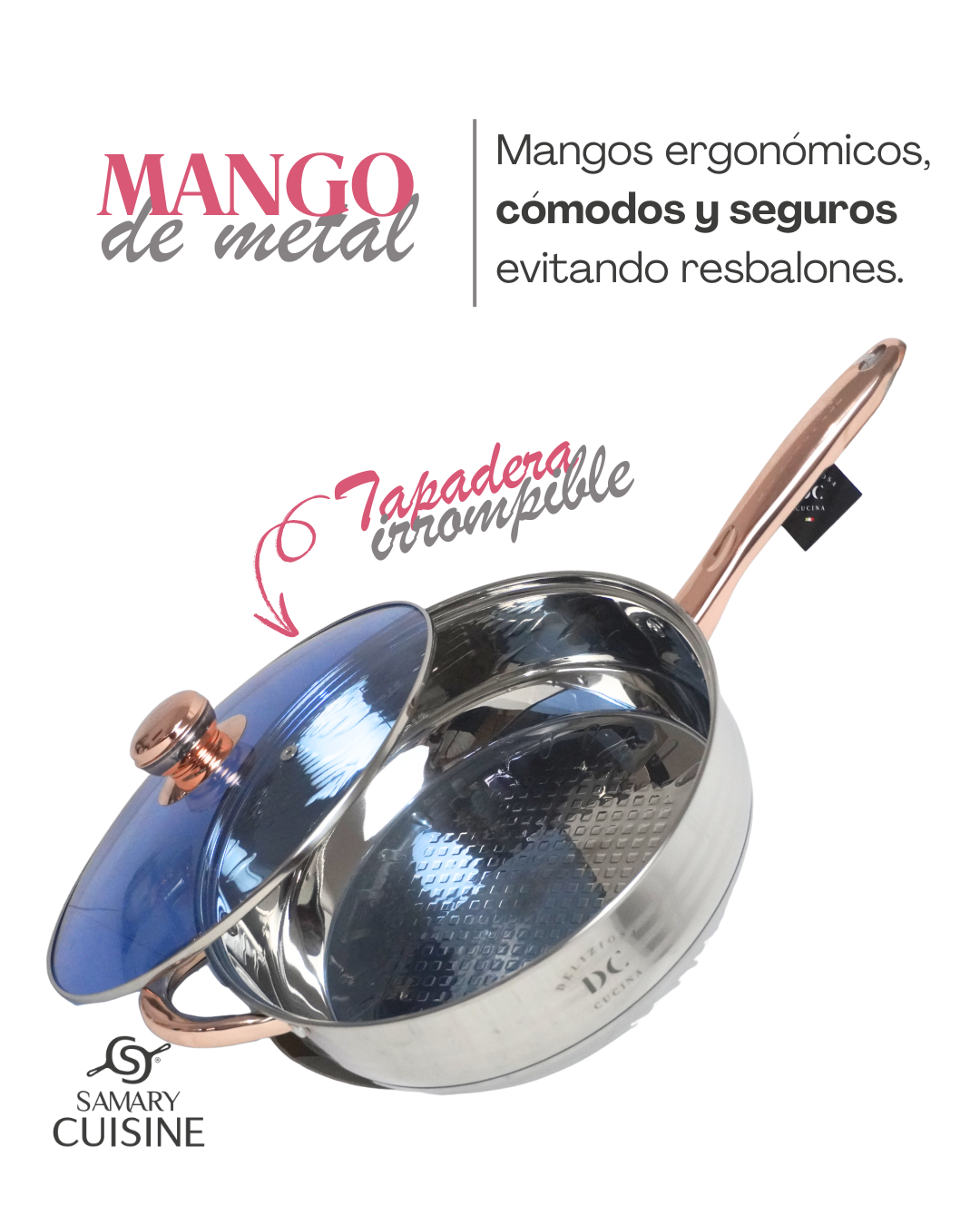 Batería de Acero Inoxidable DC - Jumbo 12 pz
