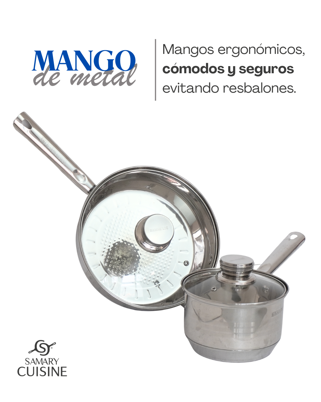 Batería Acero Inox. 12 Pzs. 9 Capas, Berghome Line