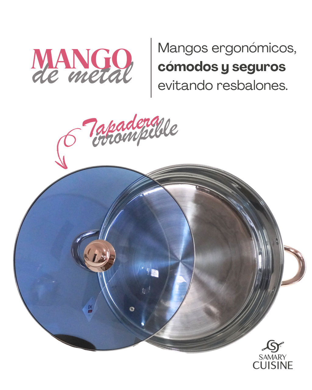 Juego de Ollas de Acero Inoxidable - DC 6 pz