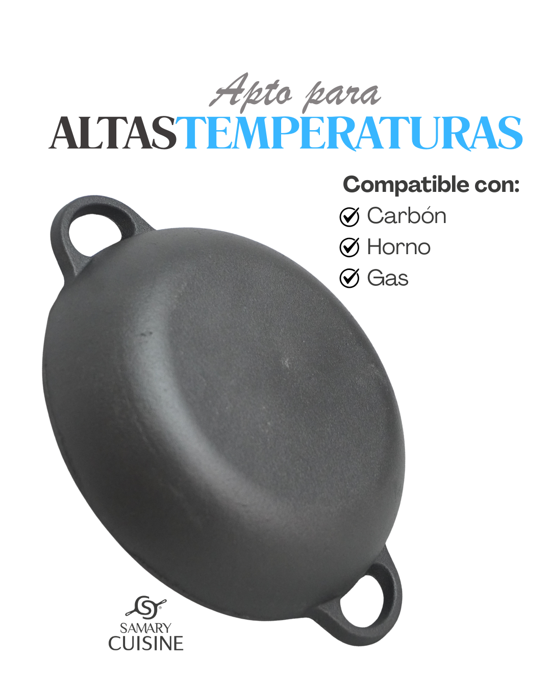Cacerola Bowl 19 cm hierro c tabla  - GRILL
