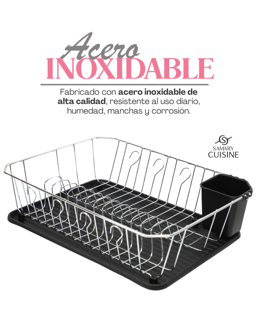 Escurridor un piso de Acero Inoxidable - DISH DRAINER