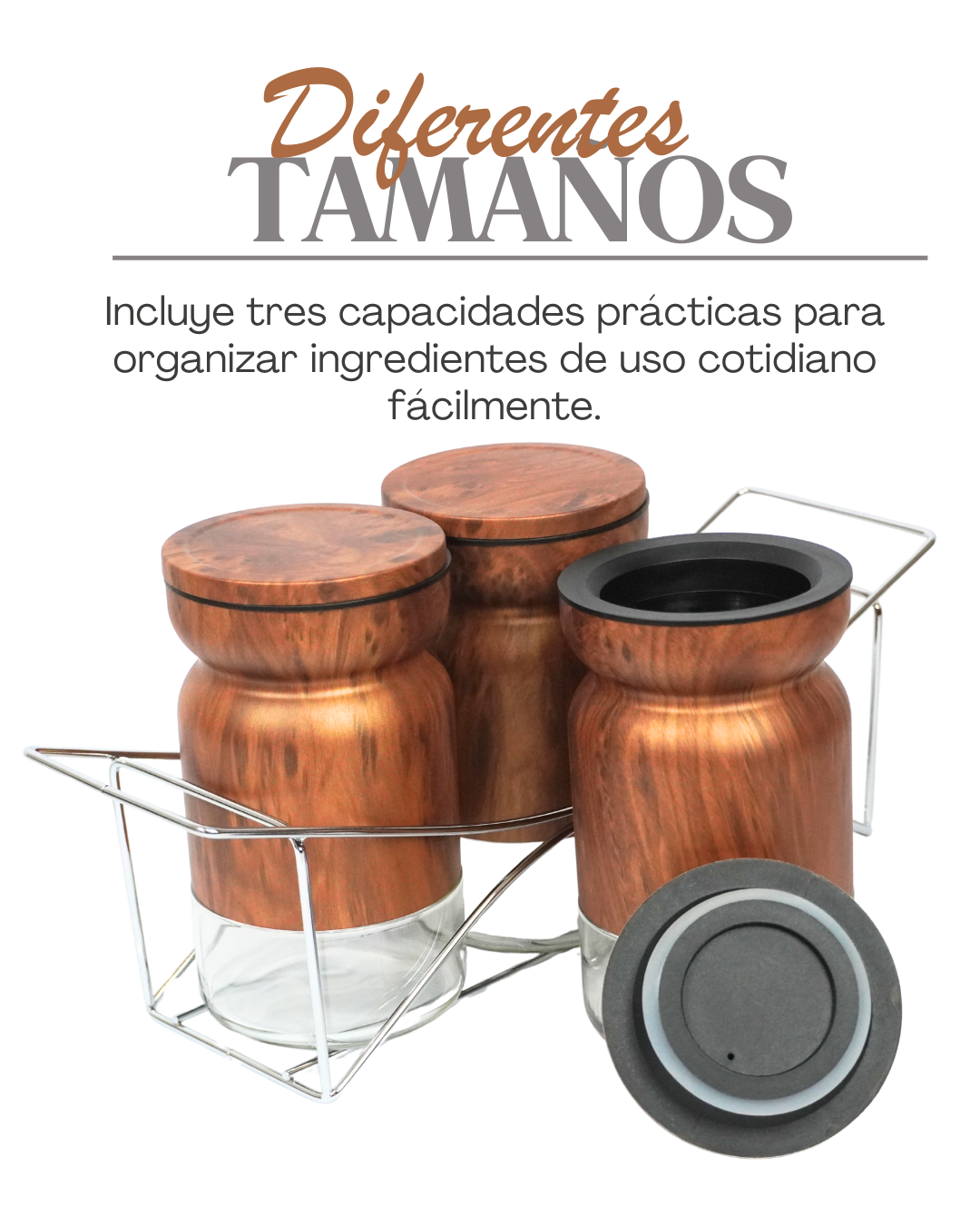 Azucarero de Vidrio con forma de Reloj de arena 41721  - CANISTER 3 pz