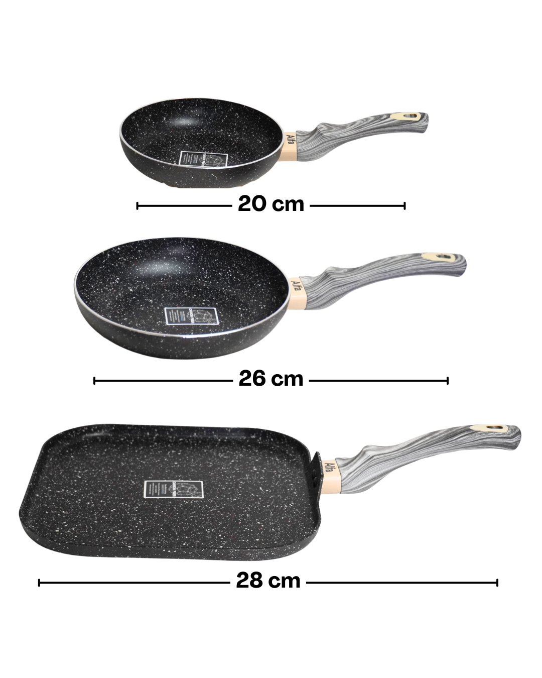 Set 3 Sartenes Canada - ALFA 3 pz comal + Comal