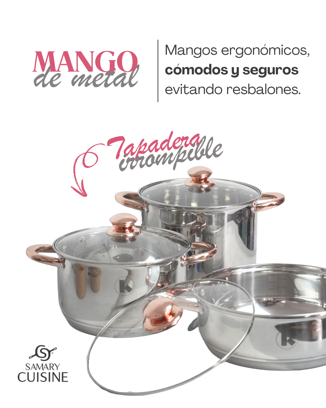 Batería de Cocina Klausberg Praga 12 Pzas Acero Inoxidable Dorado Inducción