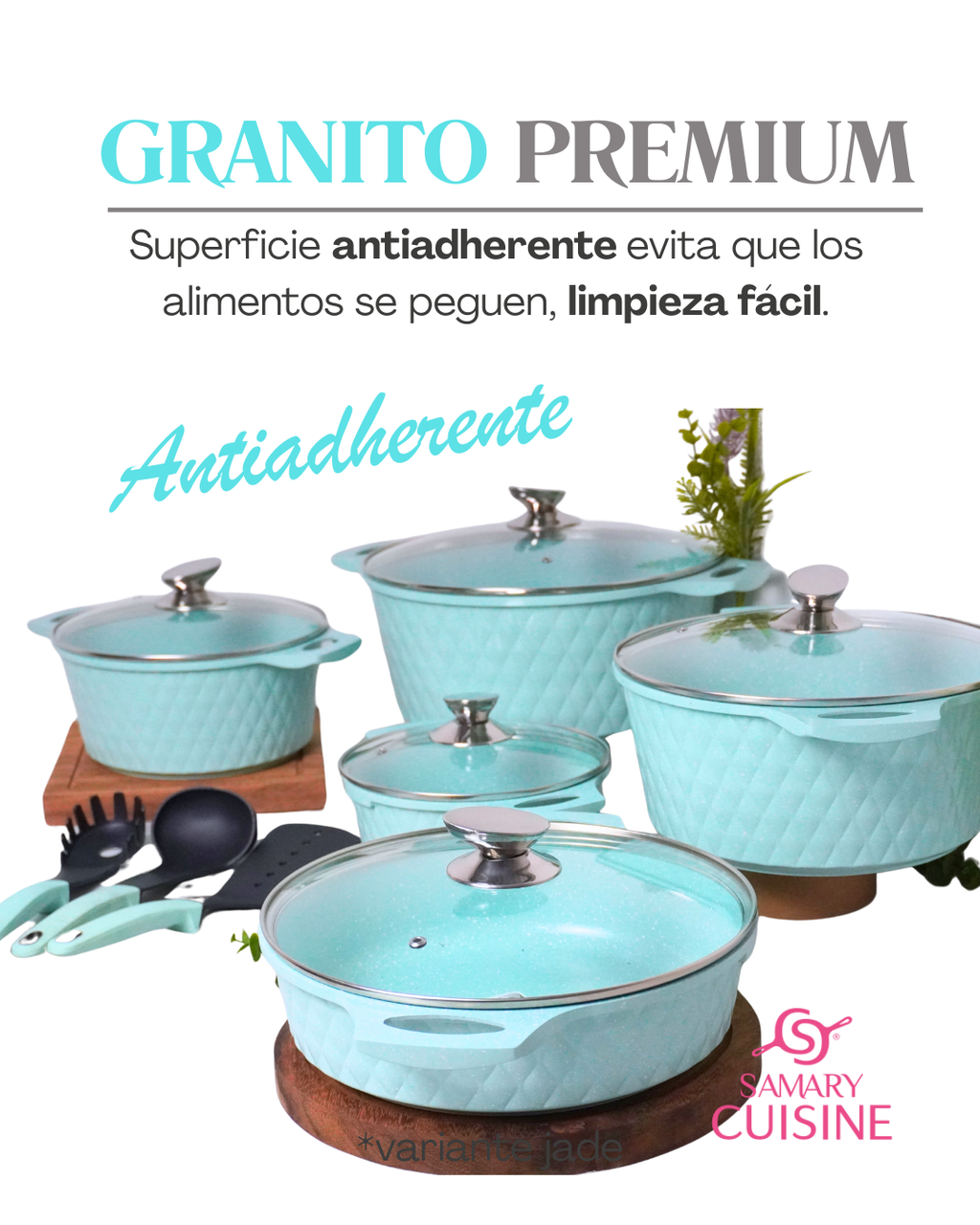 Batería De Cocina Kung Fu Master 15 Pz Antiadherente Grueso - Agua