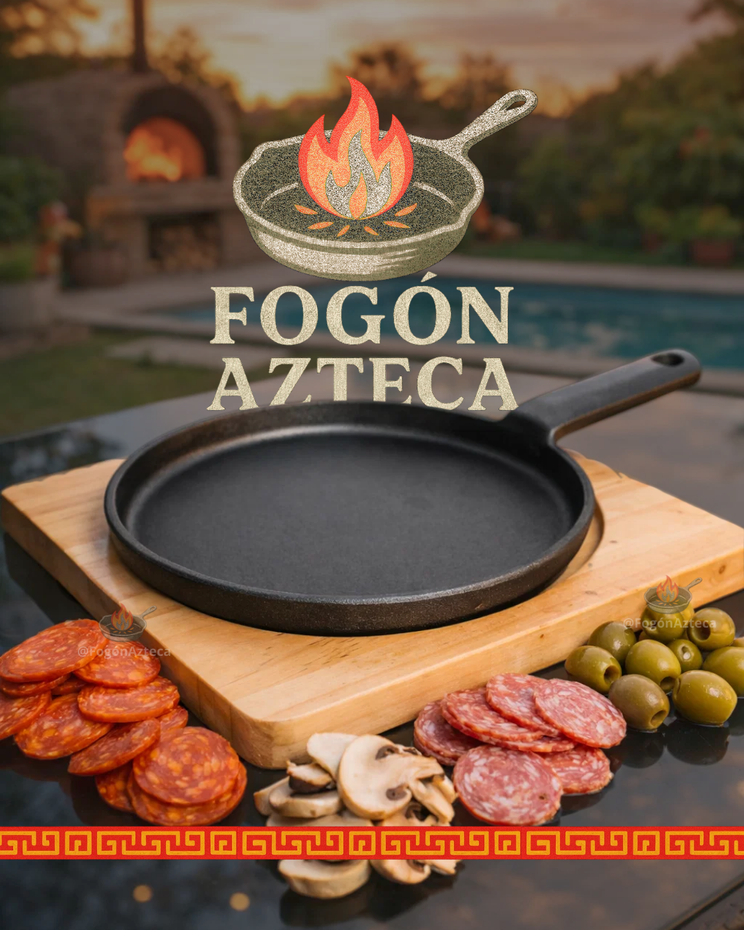 Sartén para pizza al grill