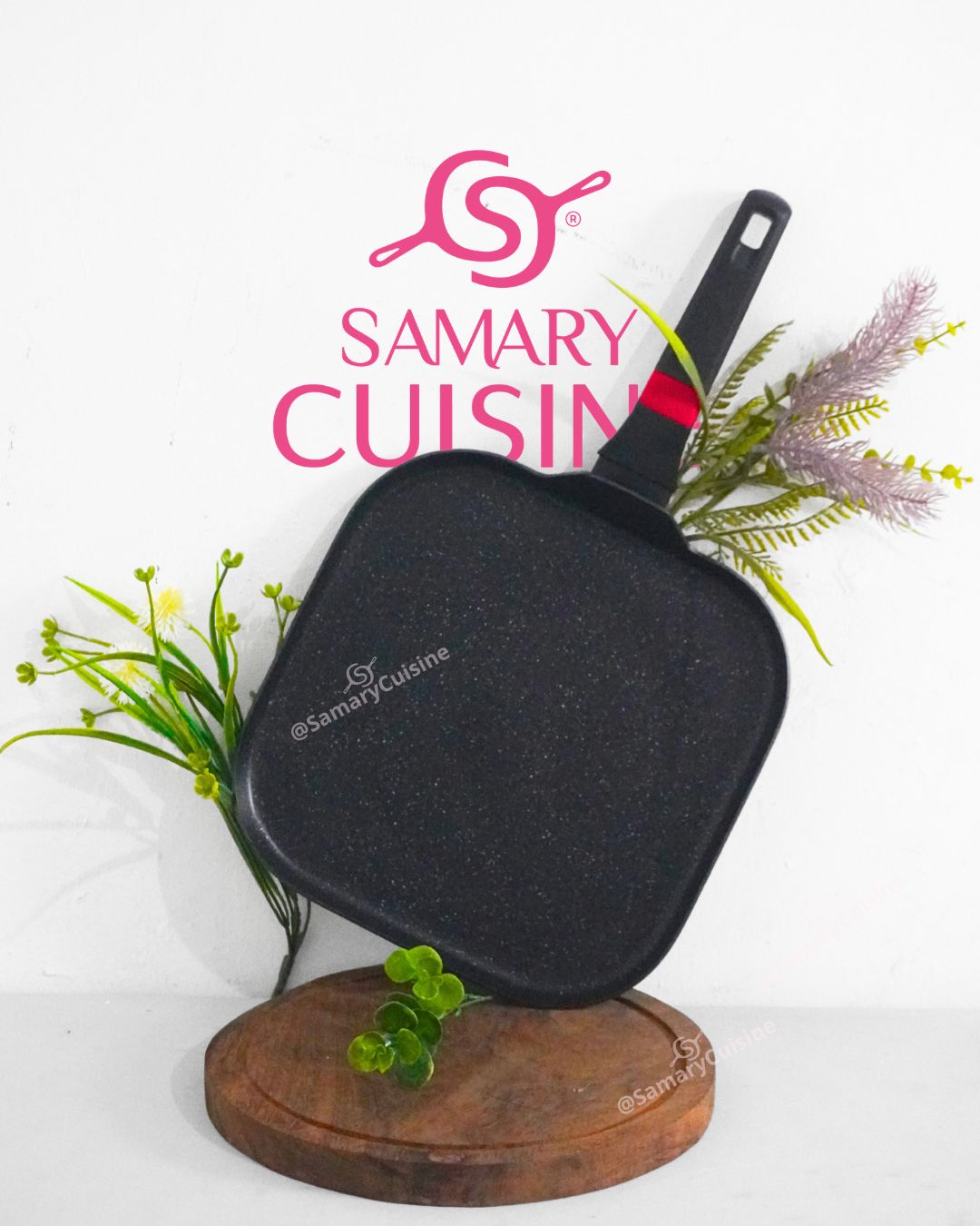 Comal con mango cerámica antiadherente - SWISS SILVER 1pz para una hornilla