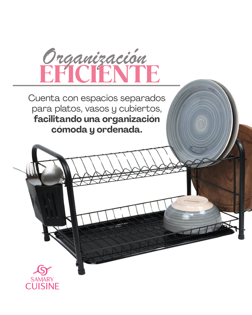 Escurridor dos pisos cuadrado - DISH DRAINER
