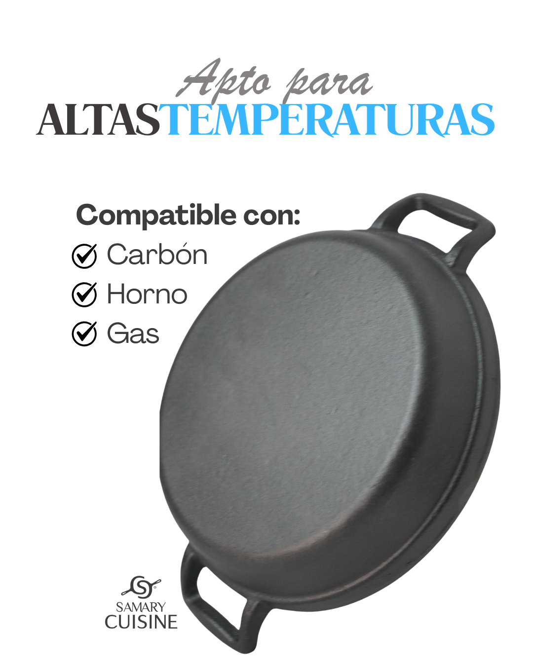 Cacerola Grill 18, 20 cm hierro c / tabla