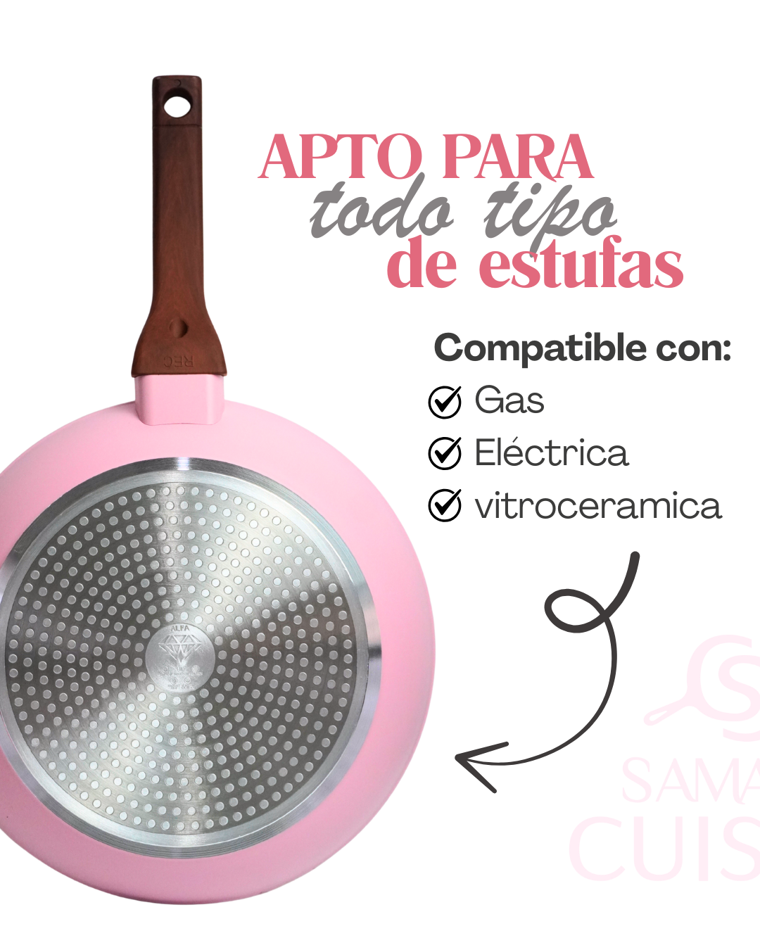 Juego De Sartenes Alfa Imperial 20, 24 Y 28 Cm De Ceramica