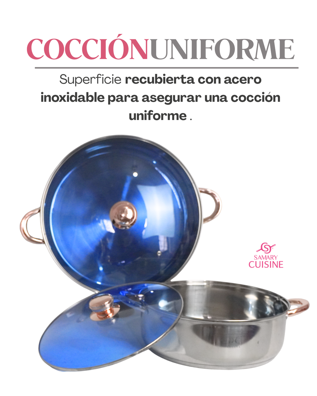 Juego de Ollas de Acero Inoxidable - DC 6 pz