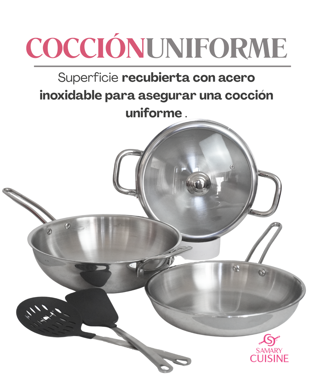 Batería de Acero inoxidable Royal - KUCHE 6pz