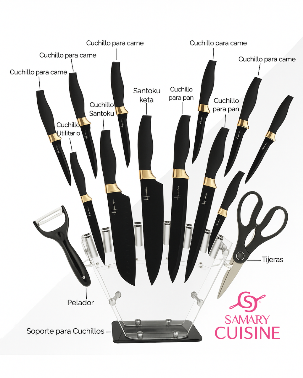 Cuchillos Abanico - HARRAZ 15 pz