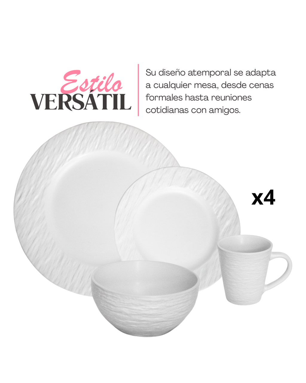 PROMOCION Batería cerámica + Vajilla 16 pz