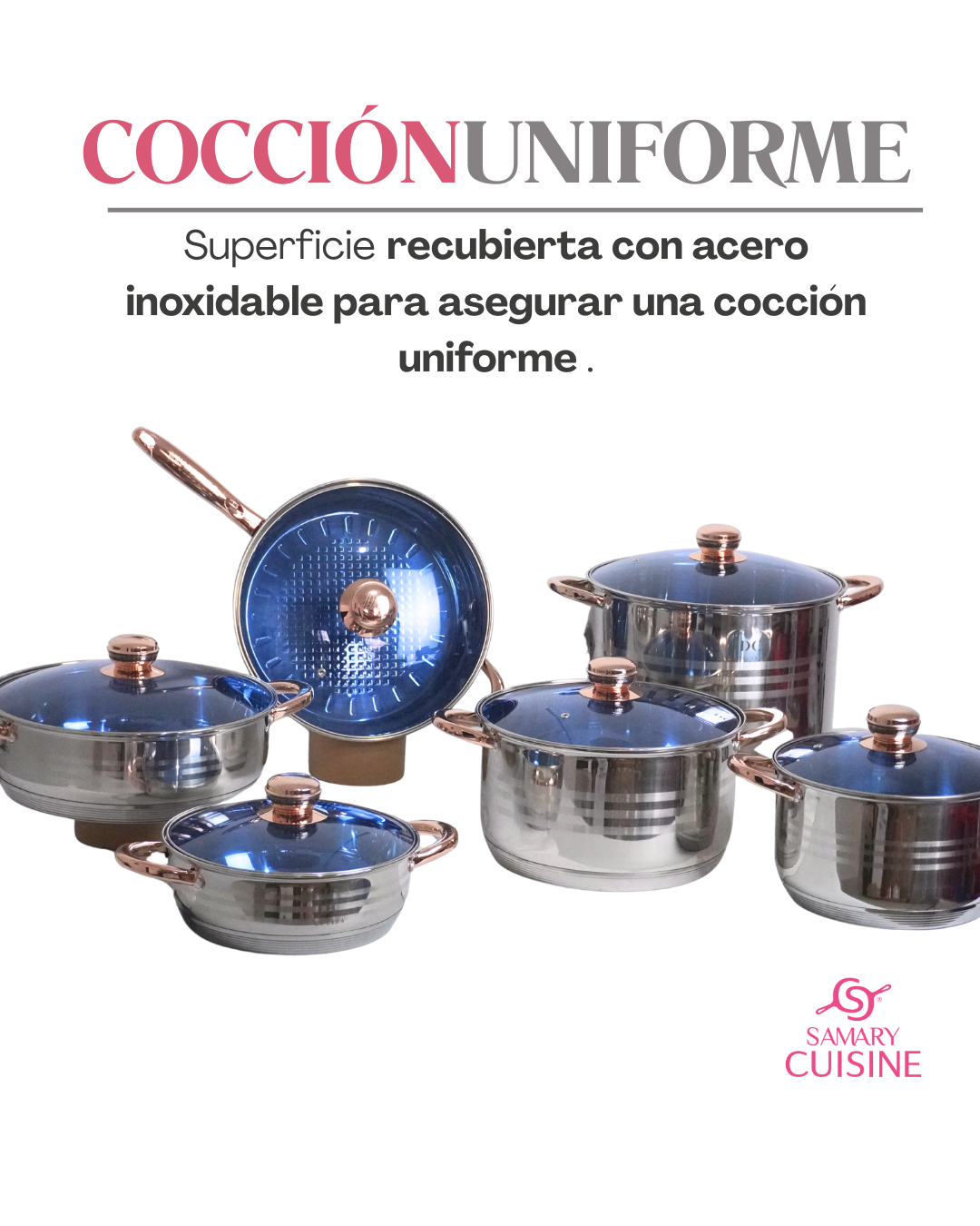 Batería de Acero Inoxidable DC - Jumbo 12 pz