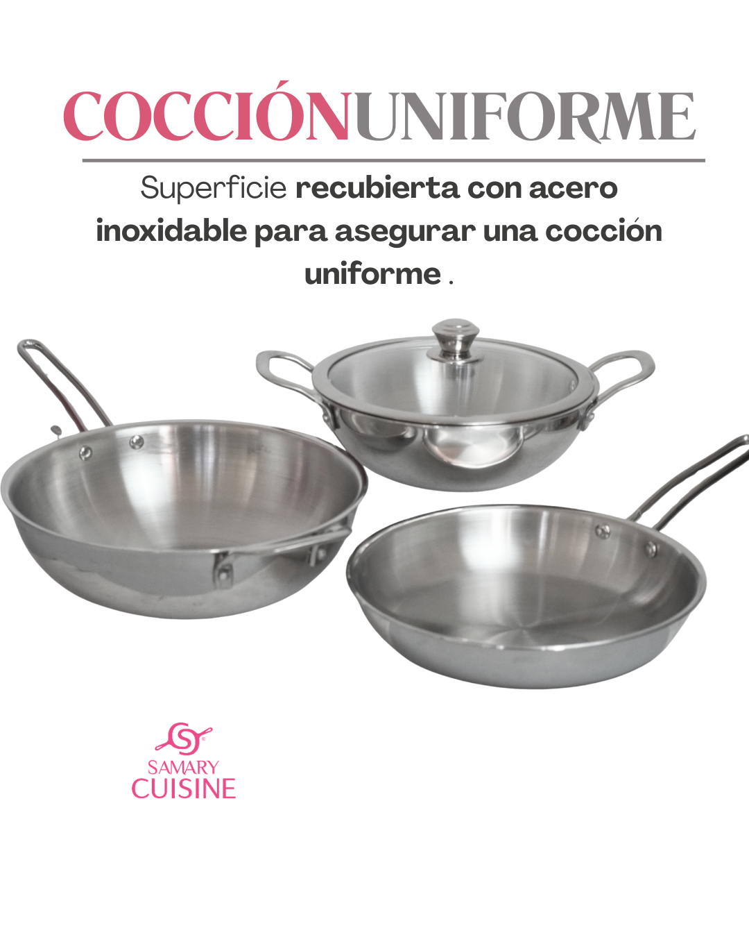 Batería de Acero inoxidable Bond - KUCHE 6 pz