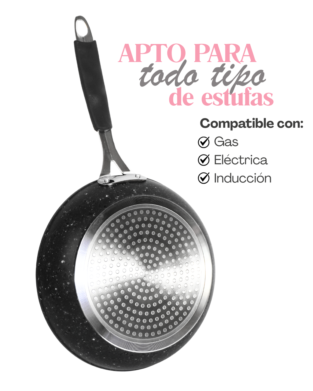 Sartenes Antiadherentes de Ceramica Cairo - ALFA 3 pz