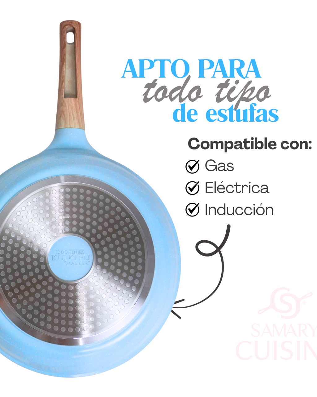 Batería De Cocina Kung Fu Master 15 Pz Antiadherente Ceramic