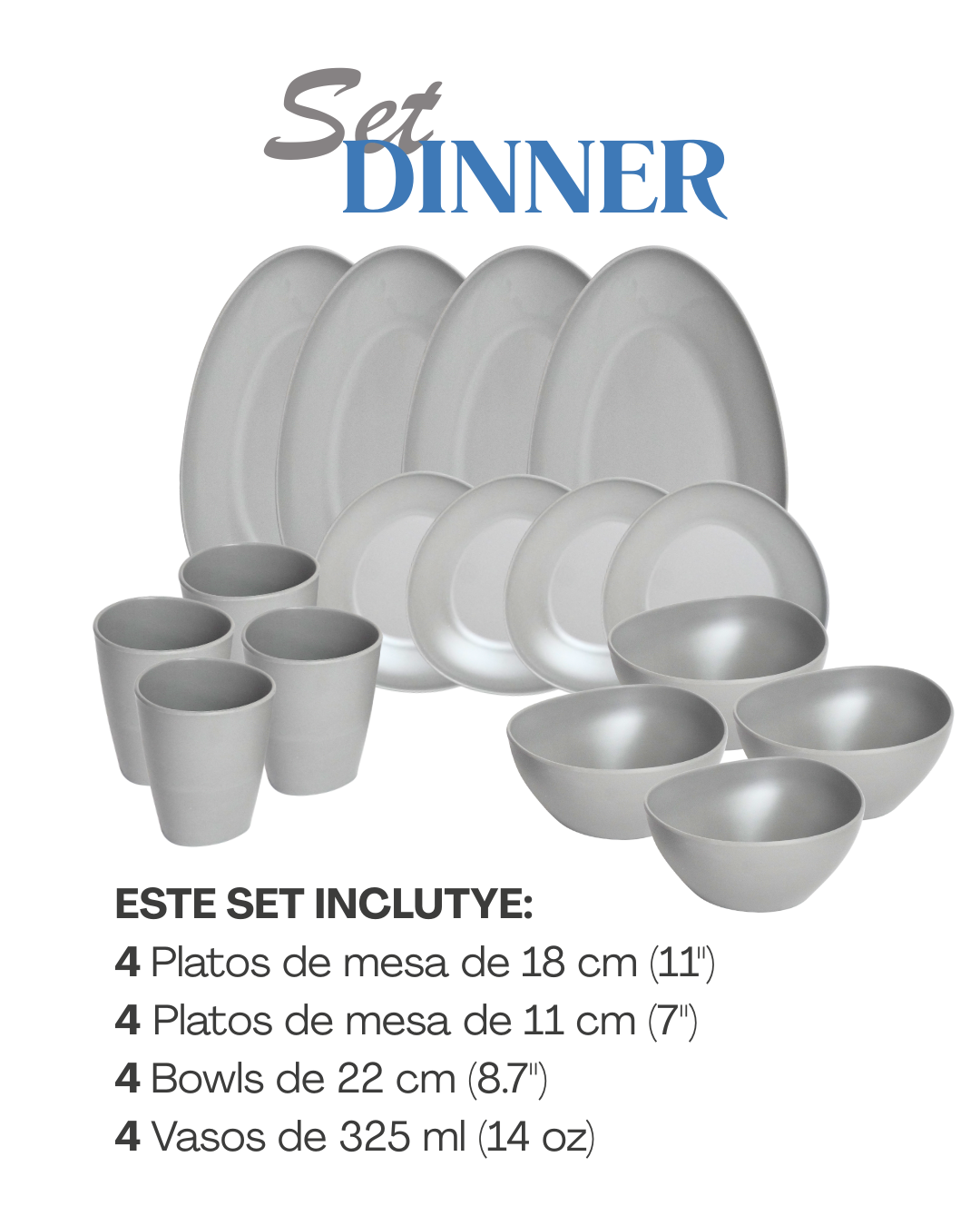 PROMOCIÓN Batería de Cocina Cerámica Antiadherente + Vajilla Melamina