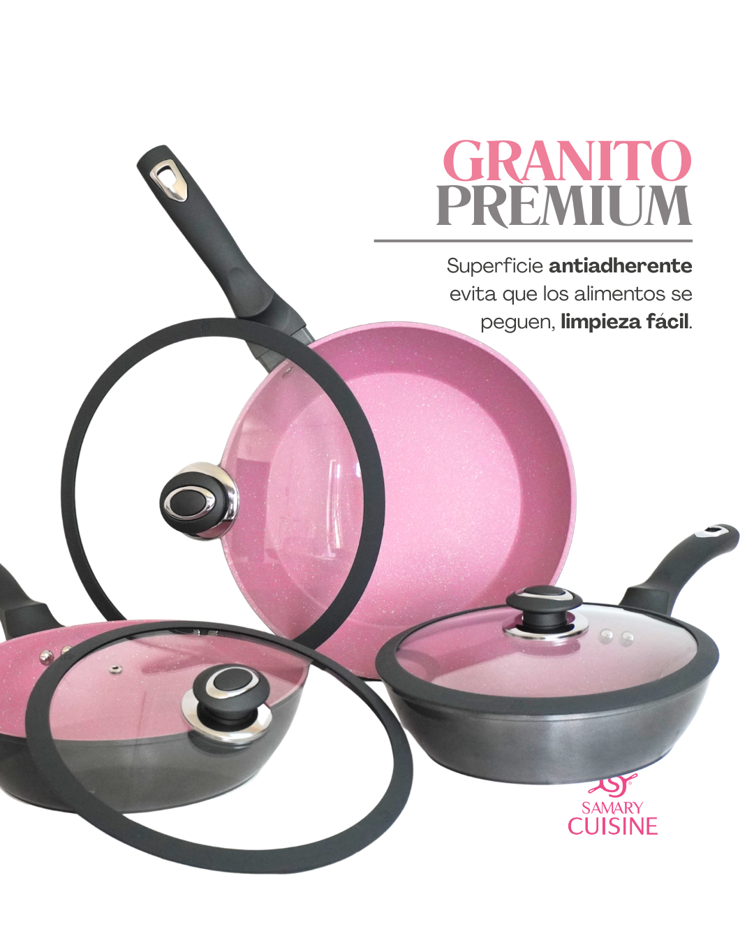 Sartenes tipo woks AIKCWS7 - ALPHINE CUISINE 6 pz Cerámica Antiadherente
