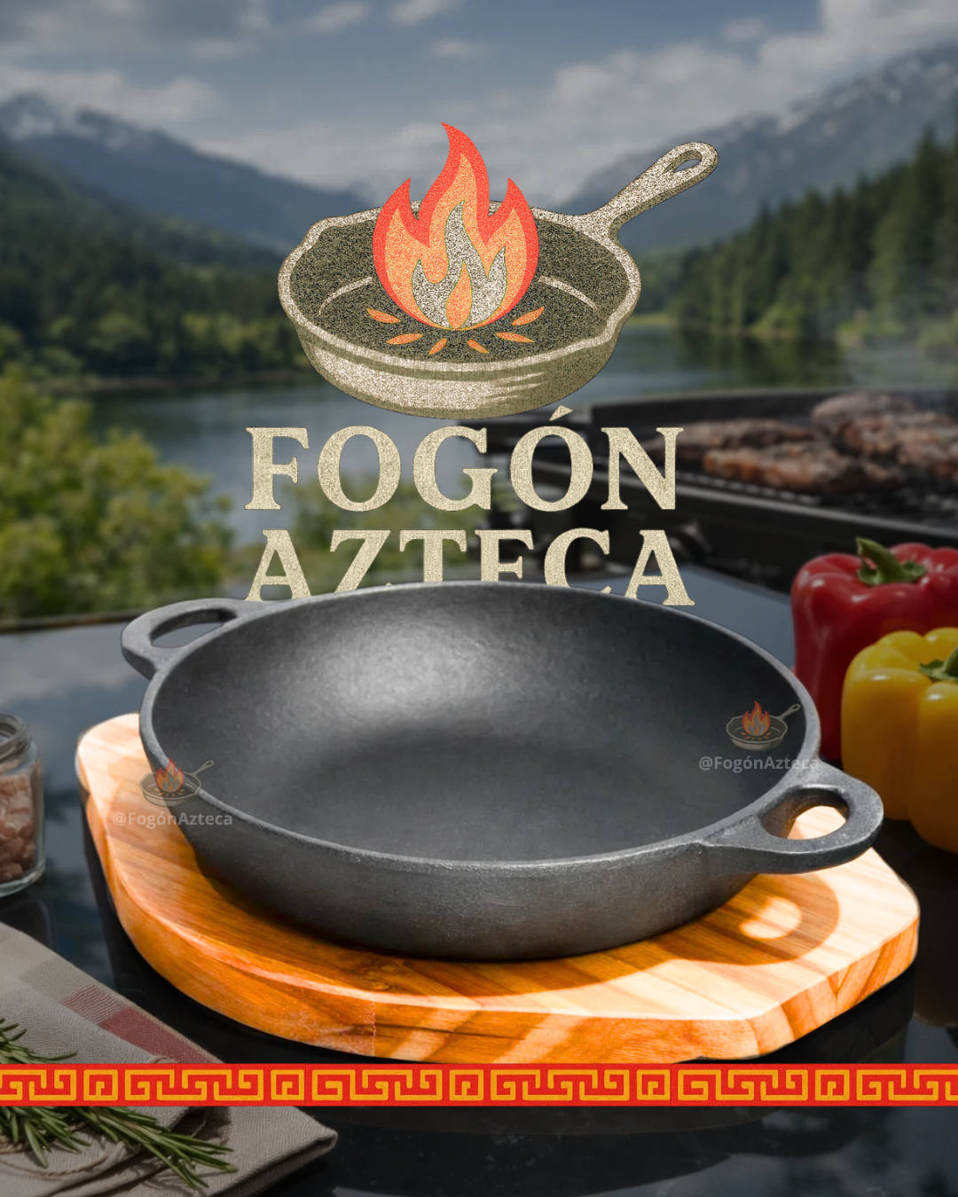 Cacerola Bowl 19 cm hierro c tabla  - GRILL