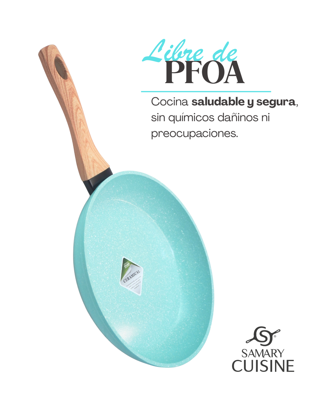 Sartén Kung Fu 3pz Cerámica Antiadherente Calidad Premium