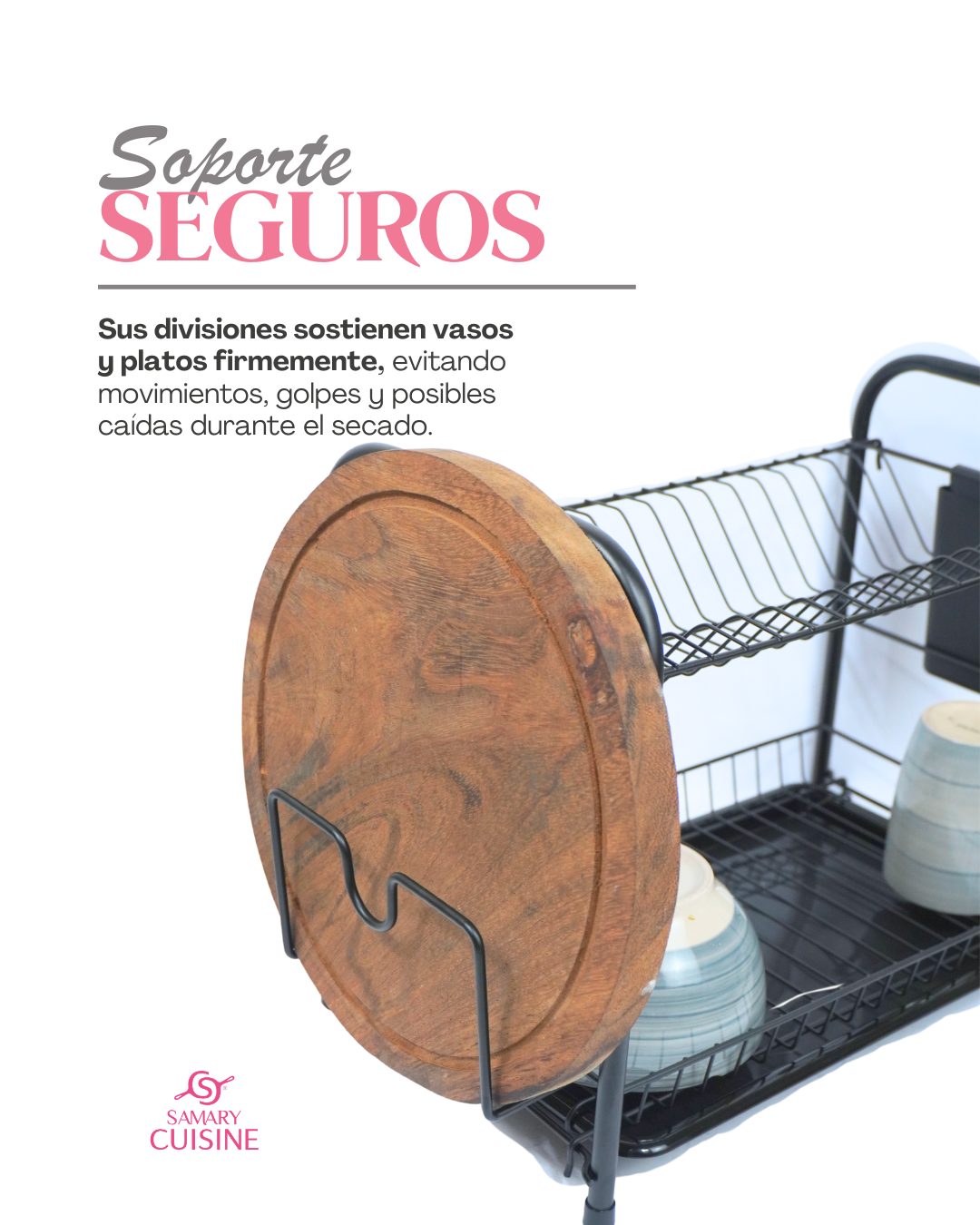 Escurridor dos pisos cuadrado - DISH DRAINER