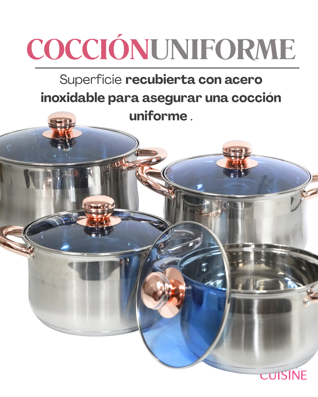 Juego de ollas BAO DOM 8 piezas + Comal de regalo