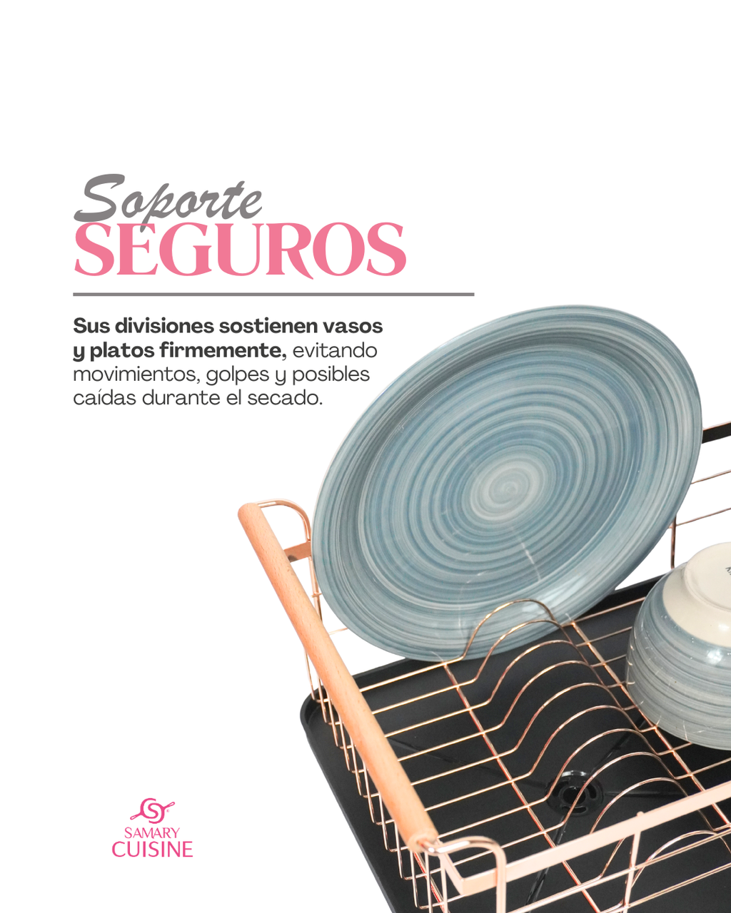 Escurridor de Trastes mango de madera - DISH DRAINER