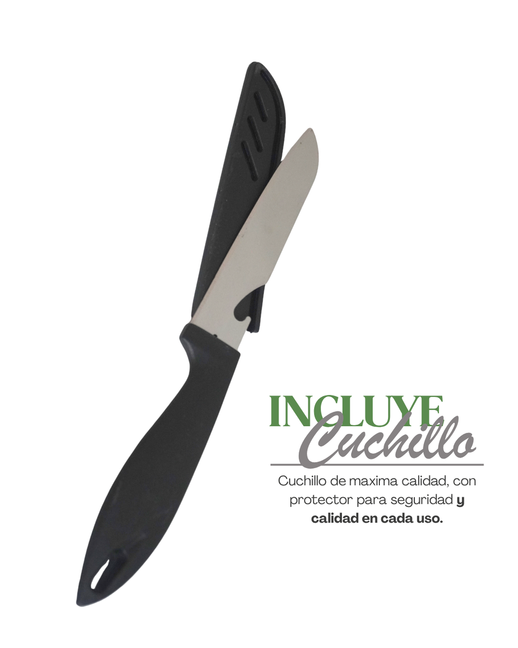 Duo de tabla para picar. Para cocina Plástico + cuchillo