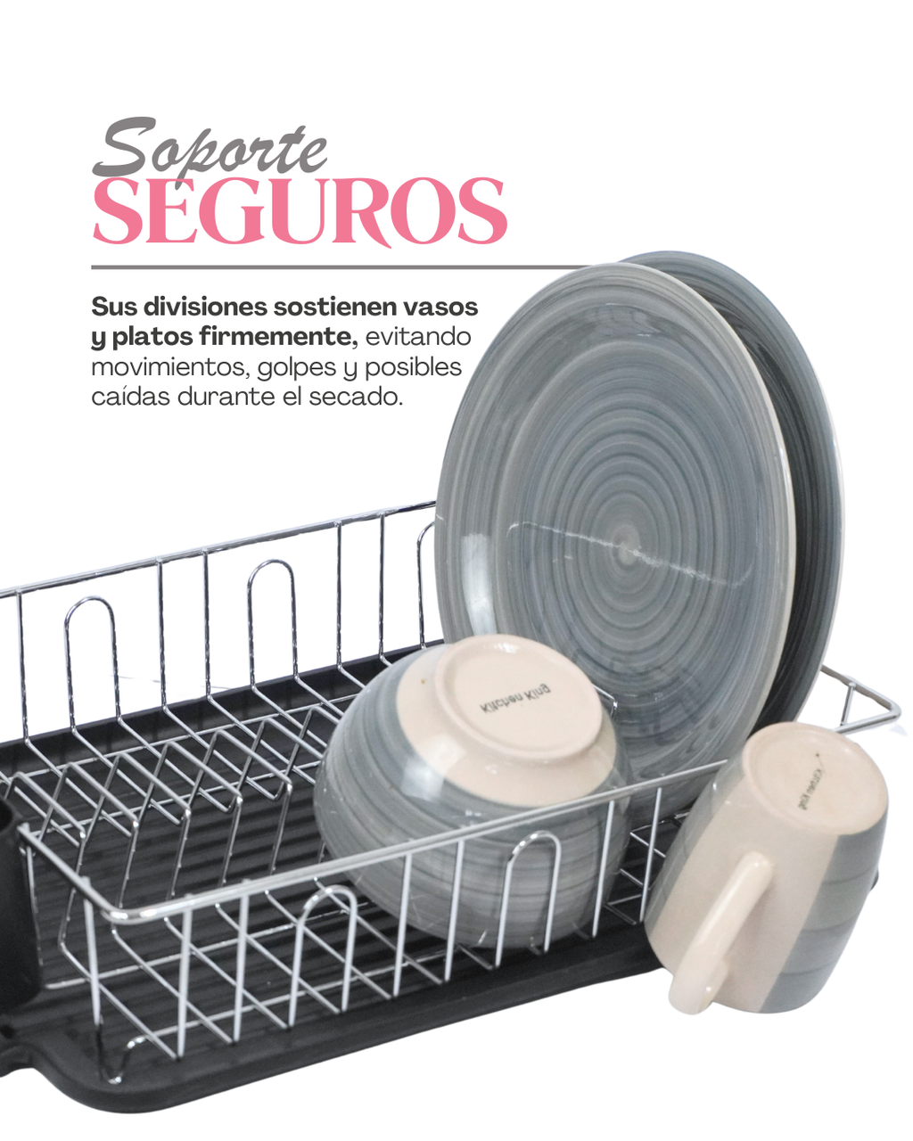 Escurridor de Trastes Acero inoxidable - GENERICO