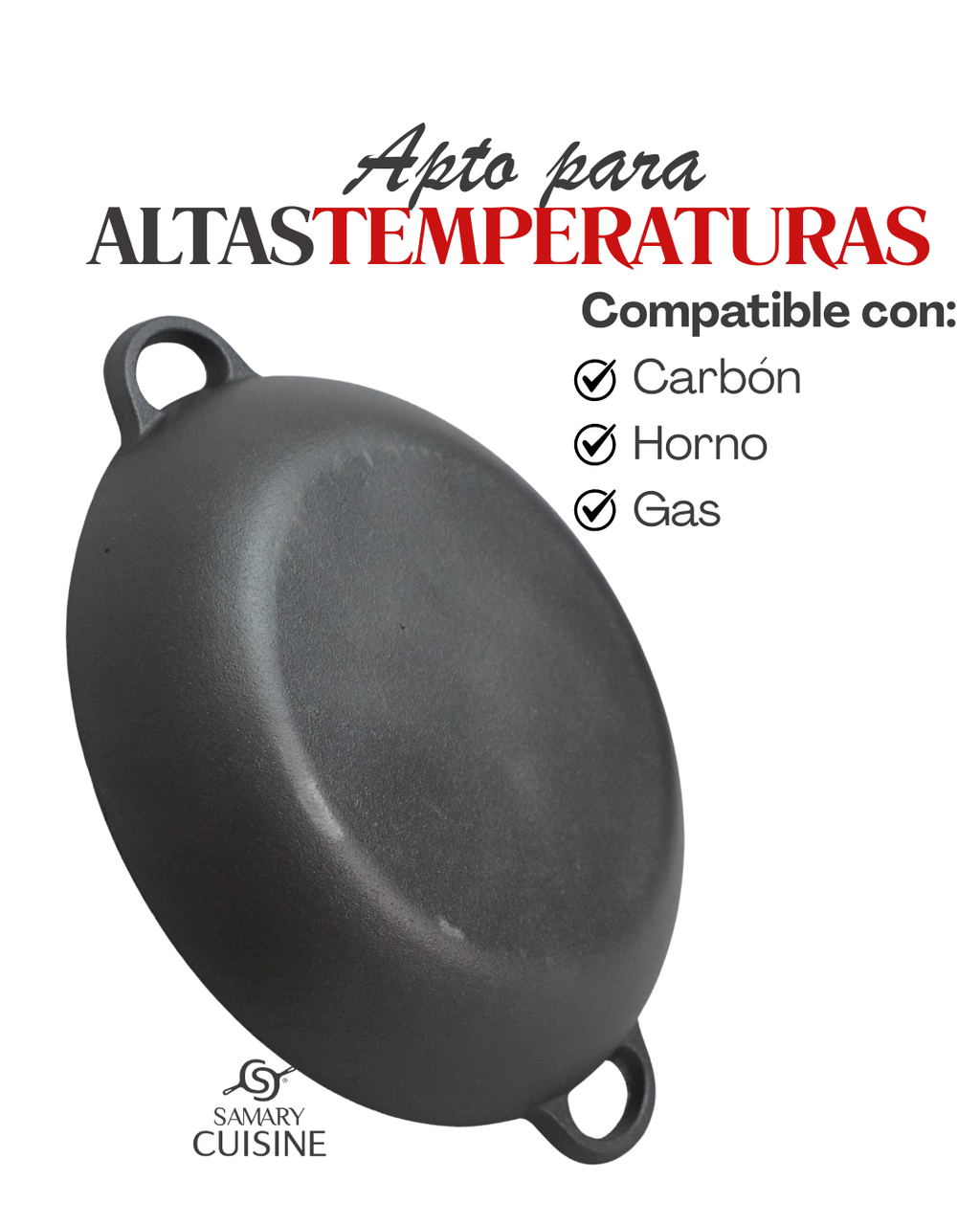 Cacerola Bowl Grill 15, 24  cm hierro c/ tabla
