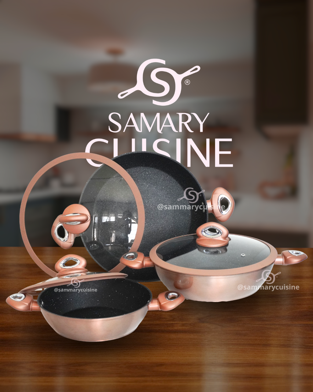 Set de Ollas de Cerámica Antiadherente AIKCWS - ALPHINE CUISINE 6 pz