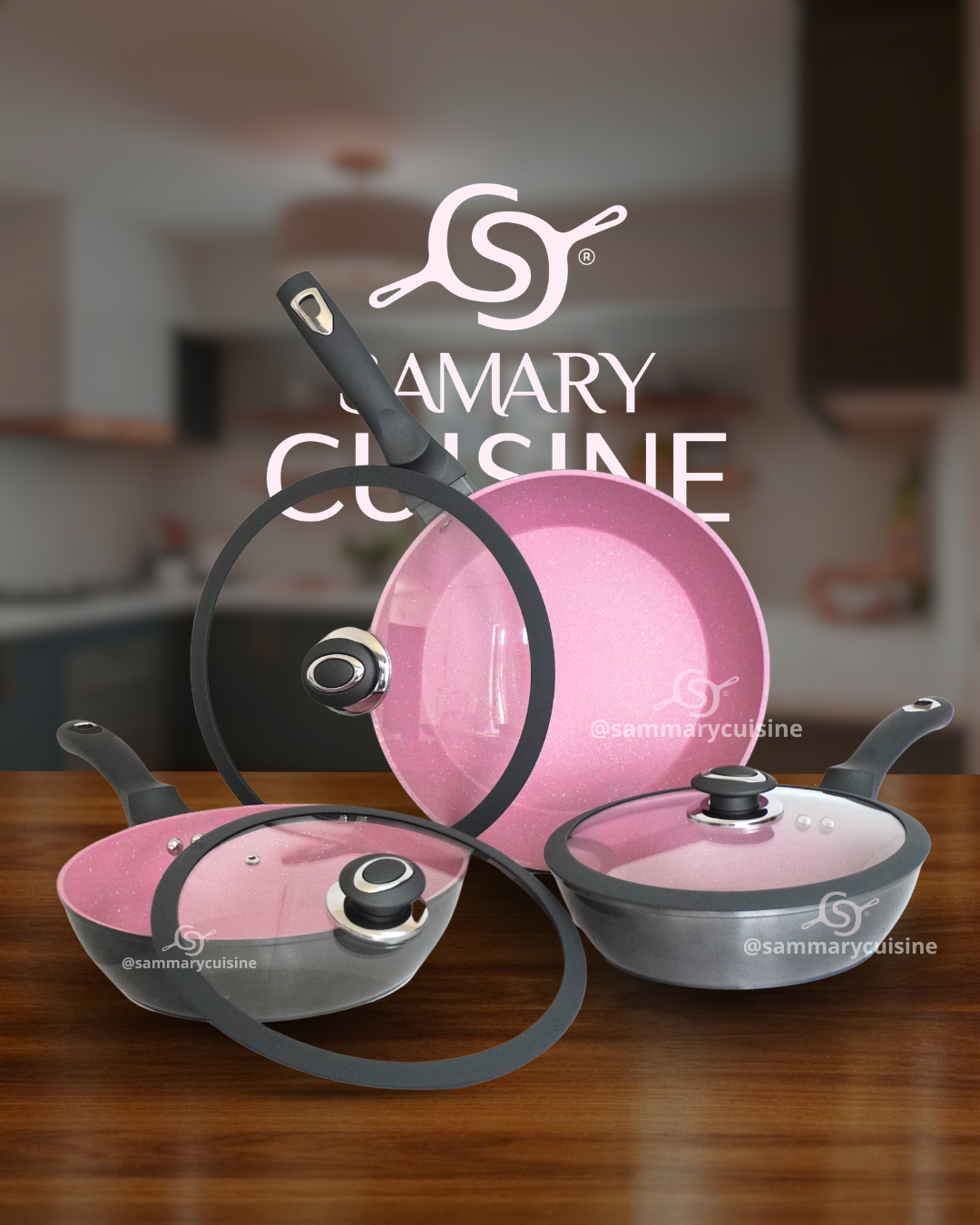 Sartenes tipo woks AIKCWS7 - ALPHINE CUISINE 6 pz Cerámica Antiadherente