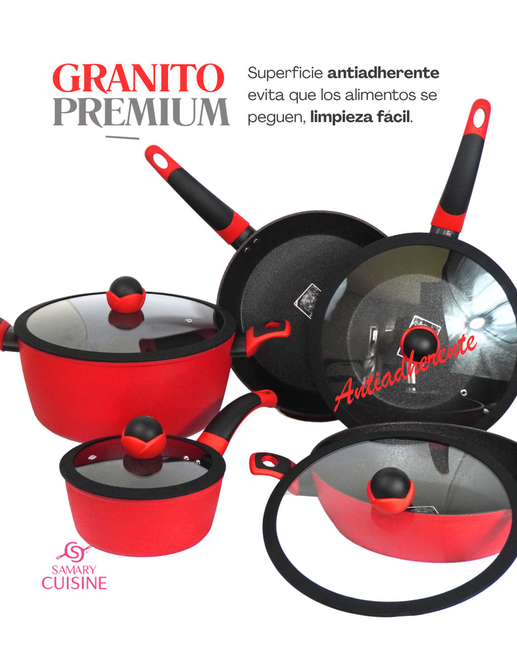 Batería de Cerámica Antiadherente Aurora - ALFA 9 pz