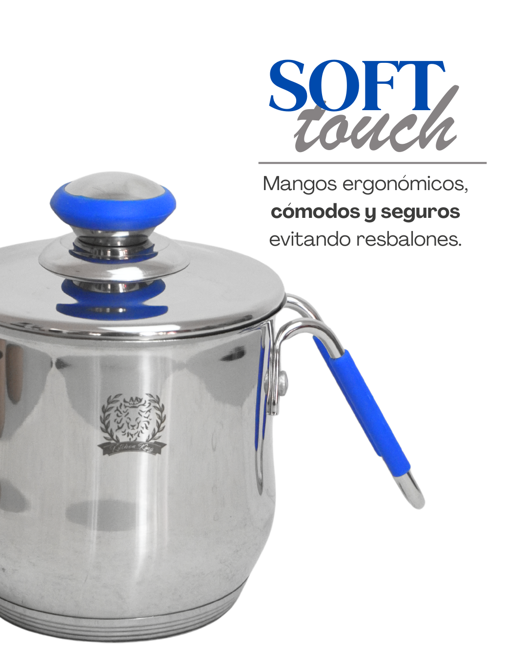 Pocillo de Acero Inoxidable 2 y 3 lts - KITCHEN KING 2pz con Tapa