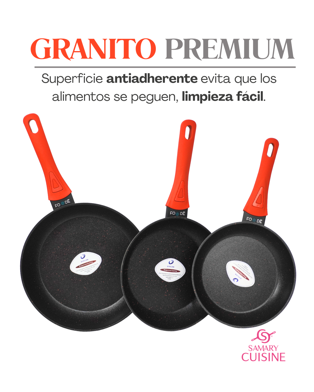 Sartén de Ceramica - FOODE 3pz