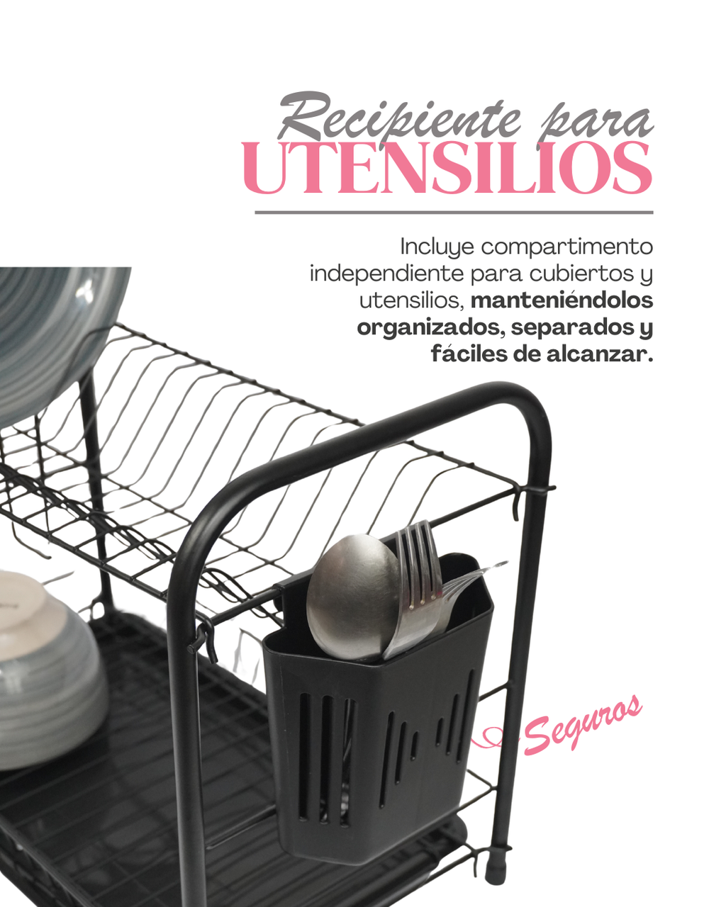 Escurridor dos pisos cuadrado - DISH DRAINER