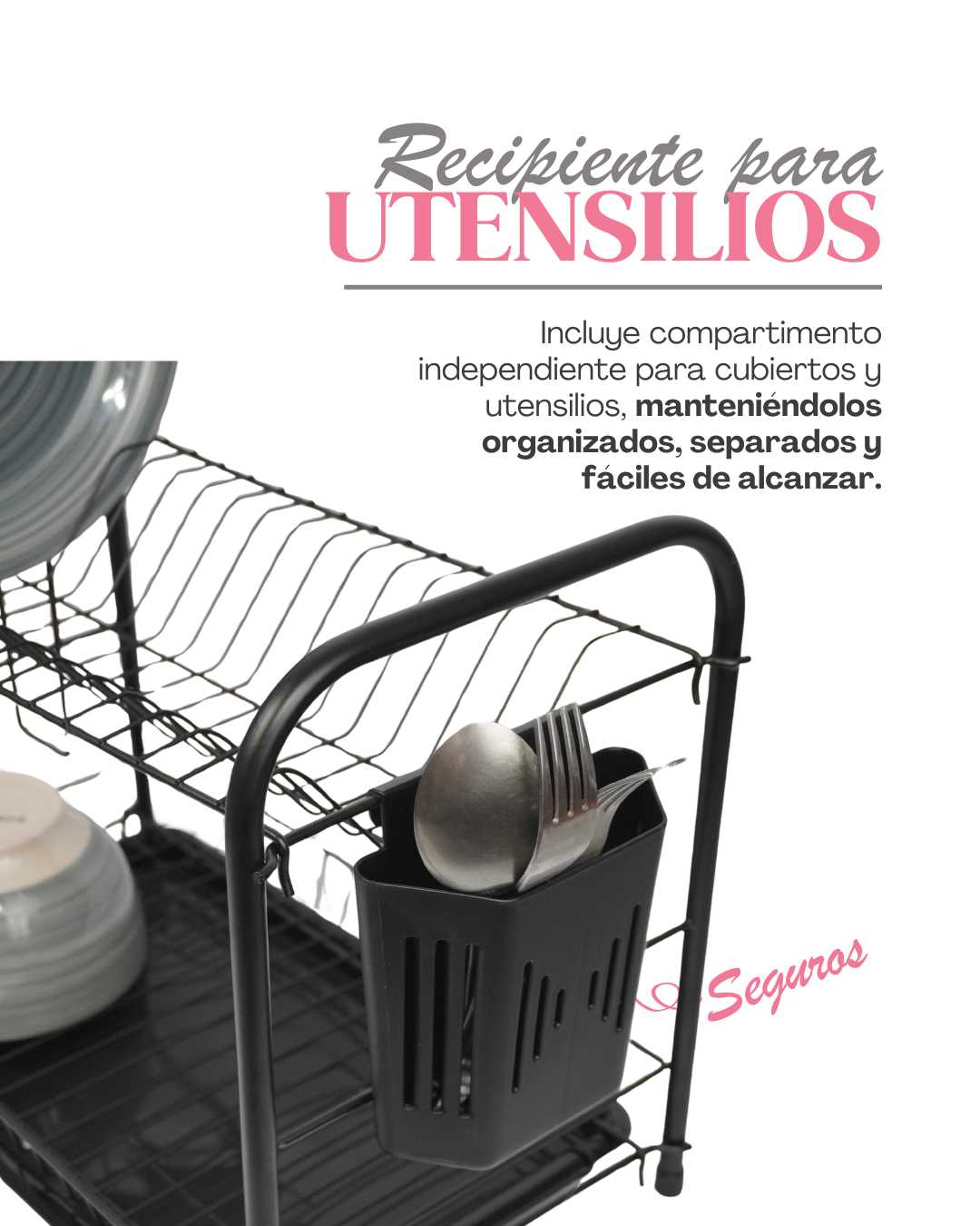 Escurridor dos pisos cuadrado - DISH DRAINER