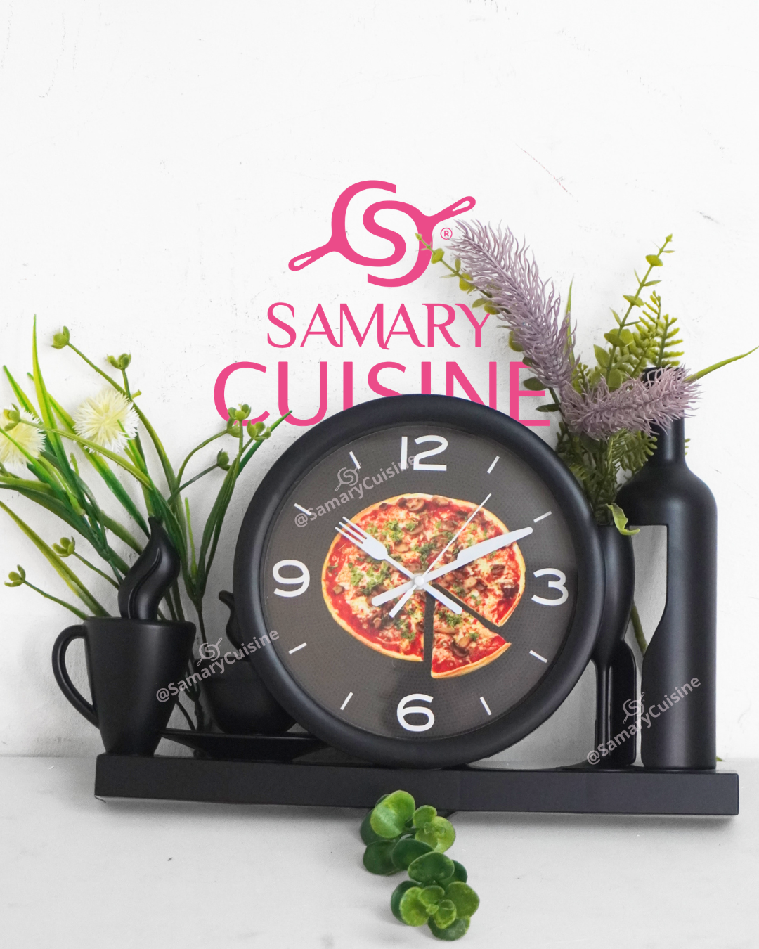 Reloj plástico para la Cocina - Tipo restaurante italiano