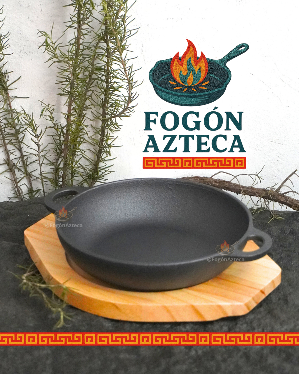 Cacerola Bowl 19 cm hierro c tabla  - GRILL