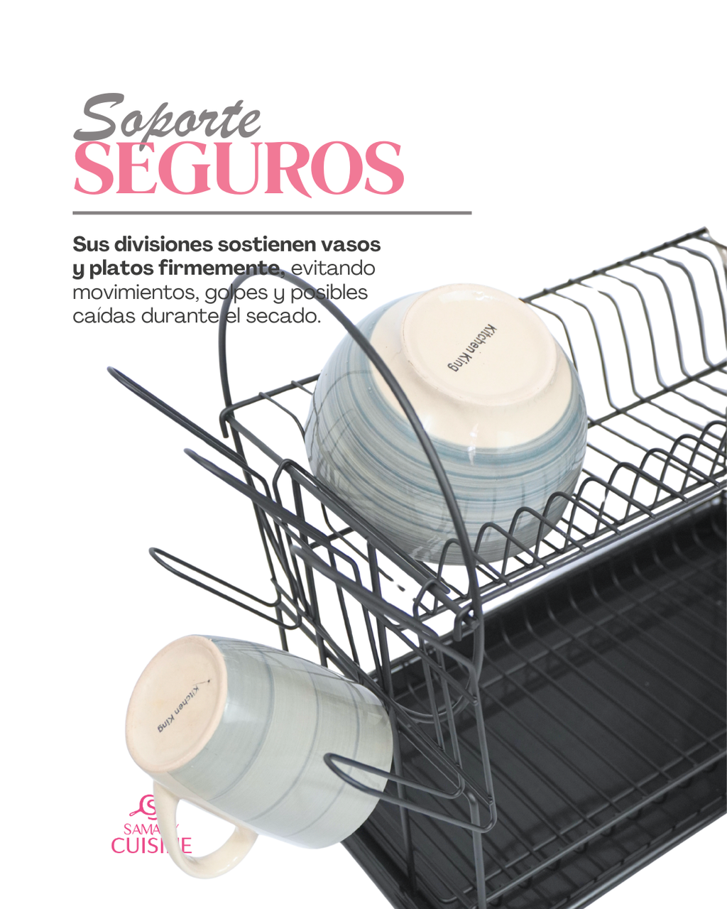 Escurridor dos pisos circulo - DISH DRAINER 50x23x36