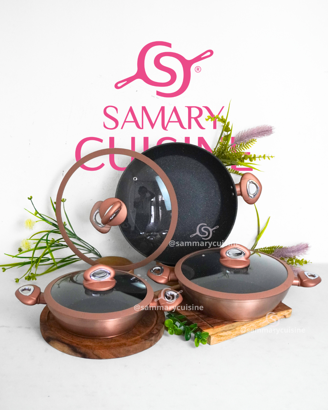 Set de Ollas de Cerámica Antiadherente AIKCWS - ALPHINE CUISINE 6 pz