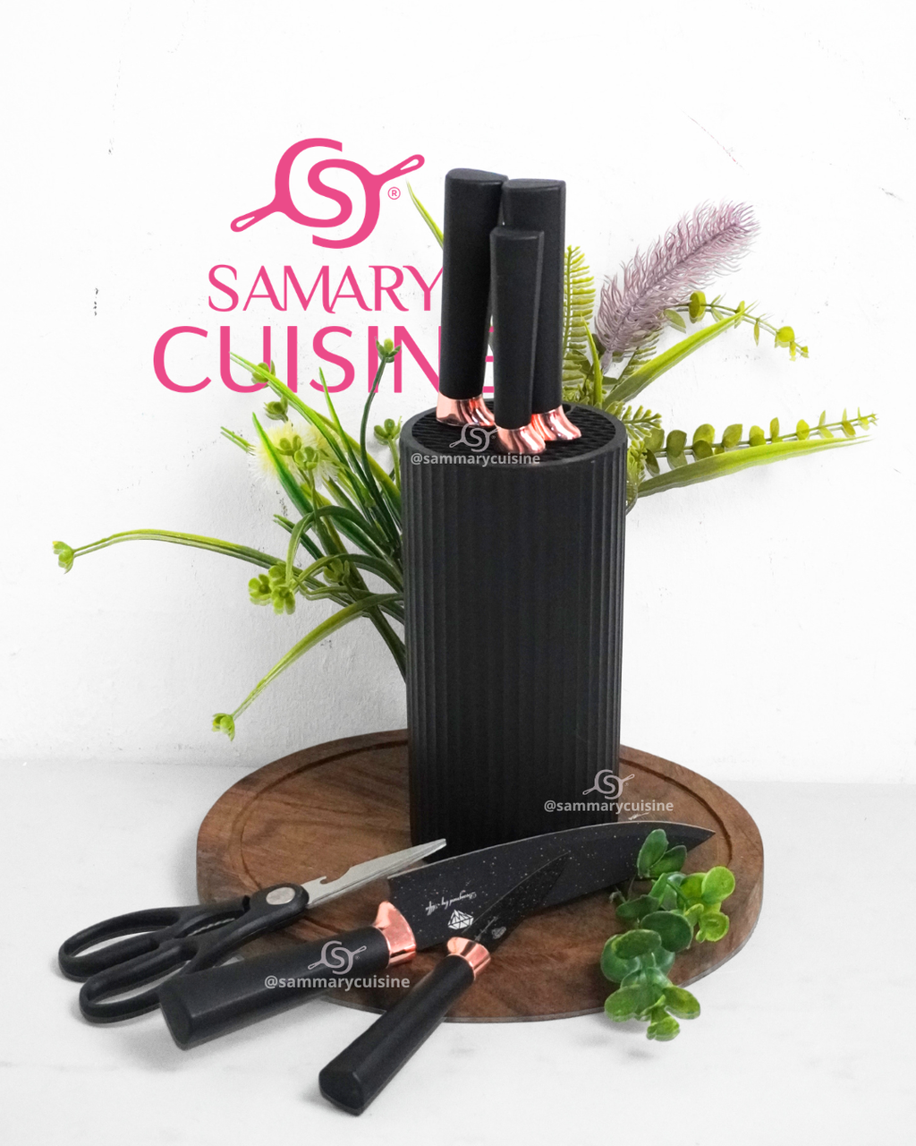 Set de cuchillo - ALFA 7pz base circular