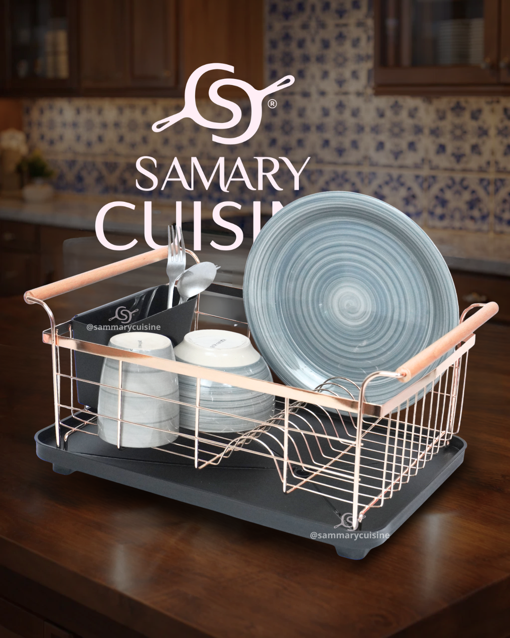 Escurridor de Trastes mango de madera - DISH DRAINER