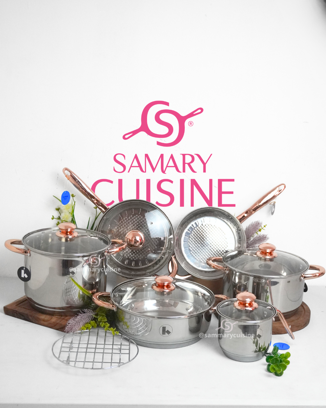 Batería de Cocina Klausberg Praga 12 Pzas Acero Inoxidable Dorado Inducción