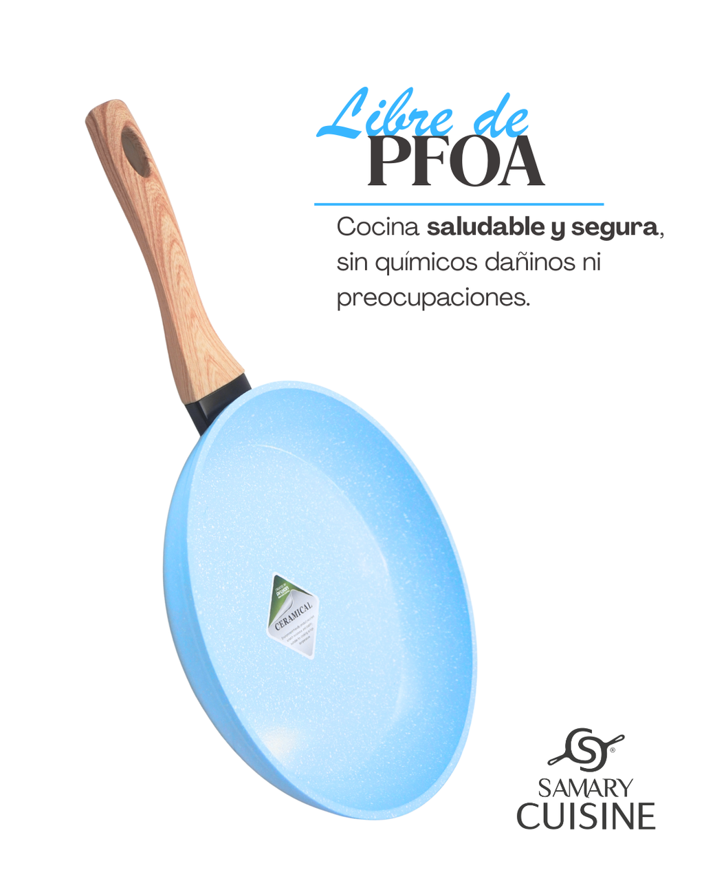 Sartén Kung Fu 3pz Cerámica Antiadherente Calidad Premium
