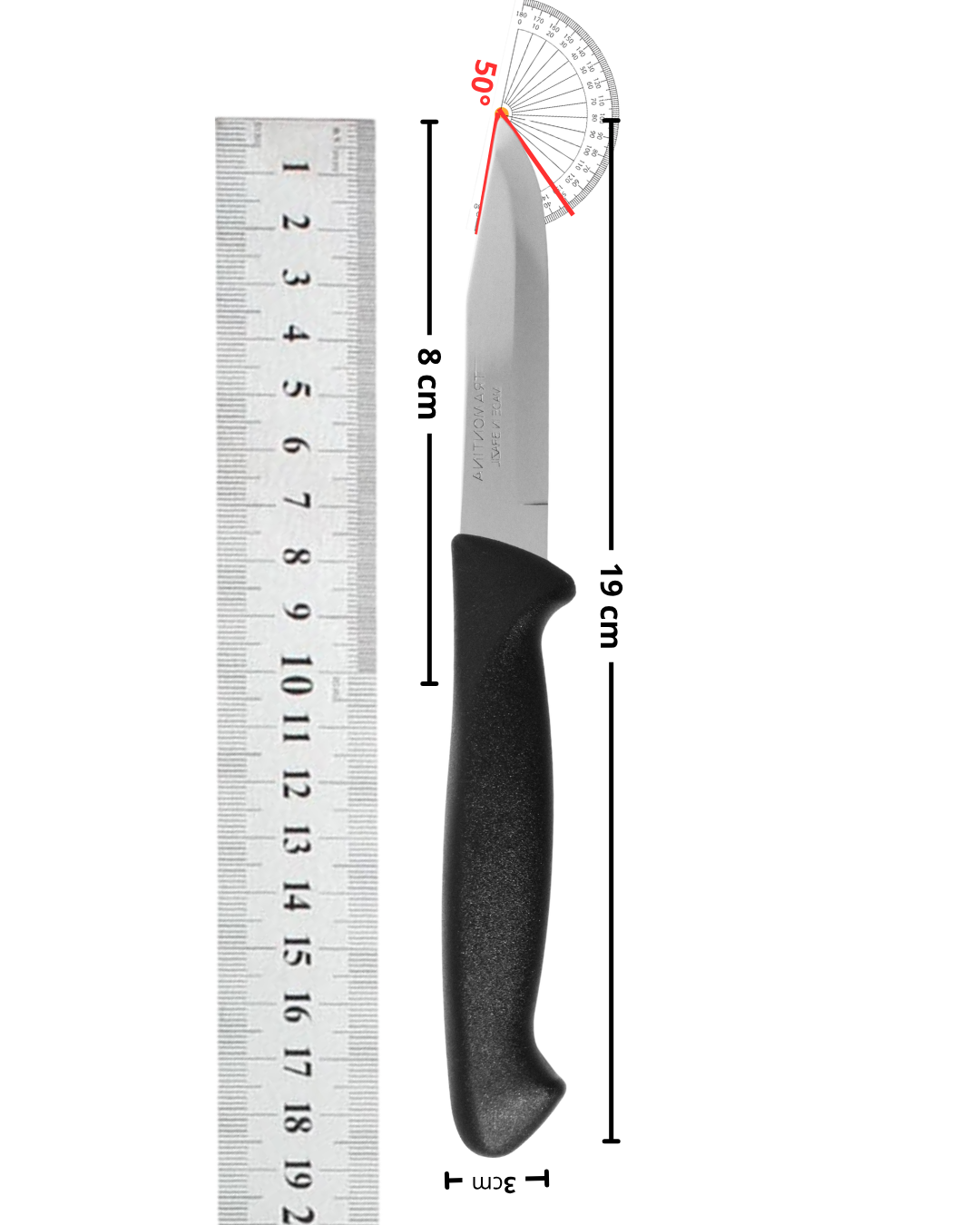 Cuchillo de mesa plástico - TRAMONTINA 19 cm 23040