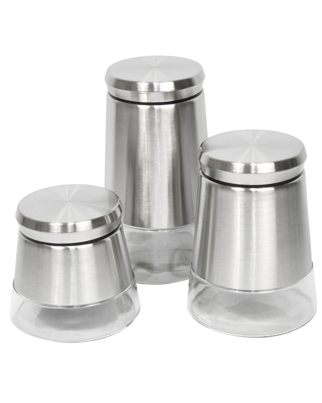 Azucareros de vidrio cónicos 3pz GRANDES . 41708